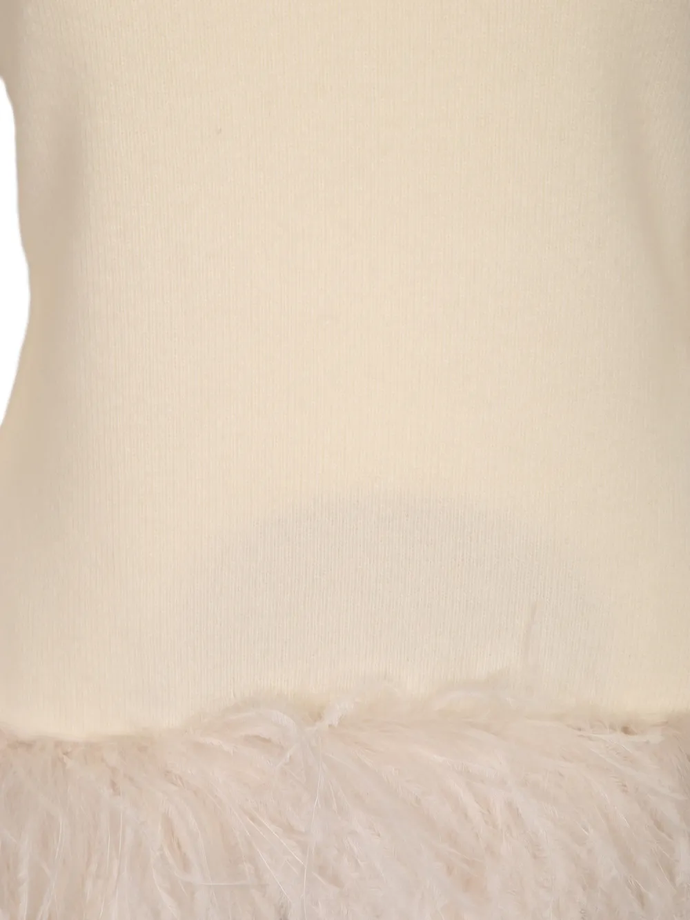 P.A.R.O.S.H. Lestat trui met veren afwerking Beige