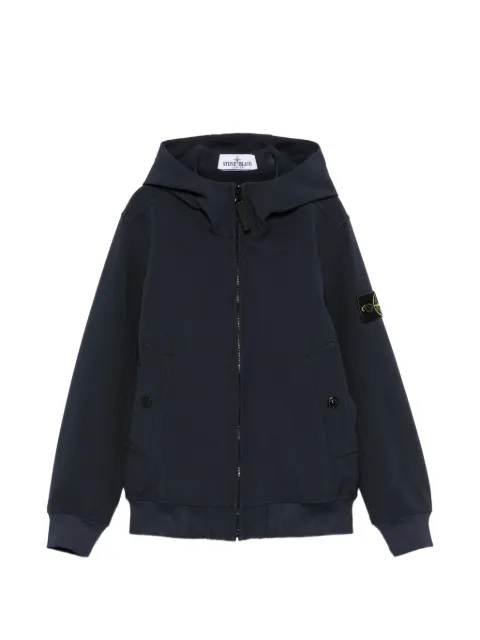 Stone Island Junior chamarra con capucha y motivo Compass