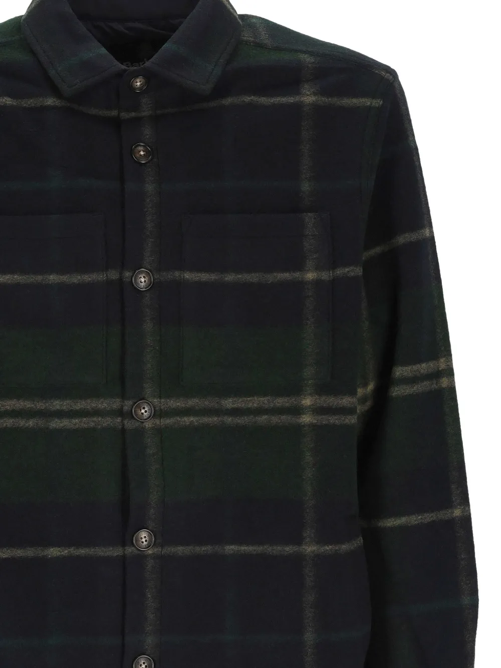 Barbour Woodlane geruit shirtjack met tartan ruit Blauw