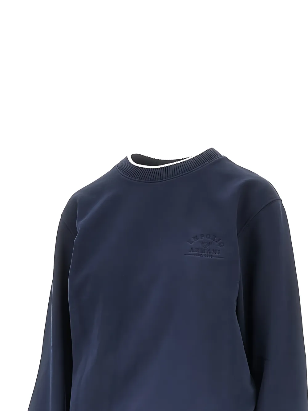 Emporio Armani logo-embroidered tracksuit Blauw