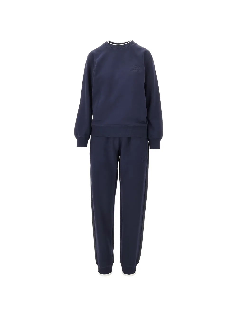 Emporio Armani logo-embroidered tracksuit Blauw
