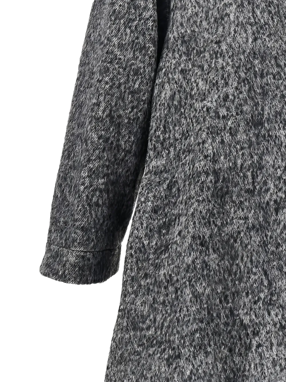 Emporio Armani Gemêleerde jas met verborgen sluiting Grijs