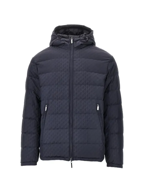 Emporio Armani logo-print hooded padded jacket