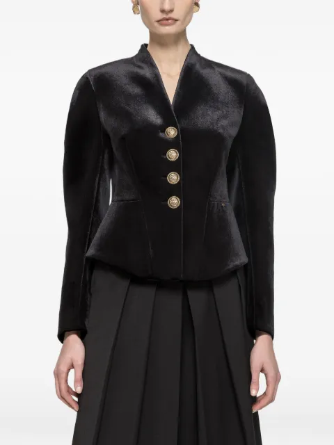 NISSA fitted velvet jacket