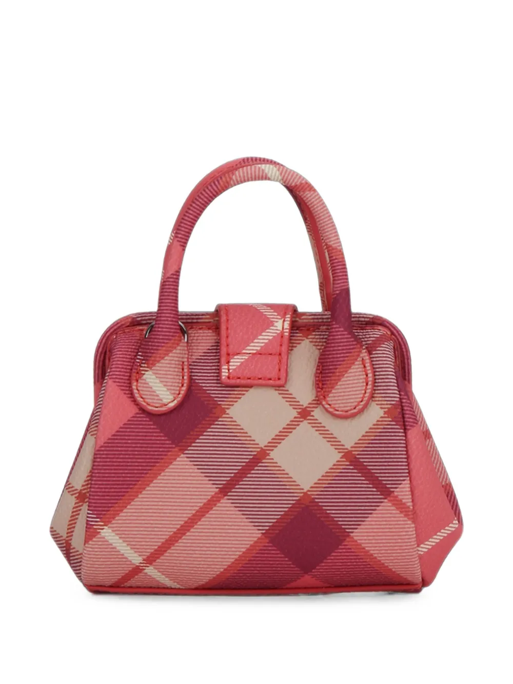 Vivienne Westwood mini Pamela checked tote bag Roze