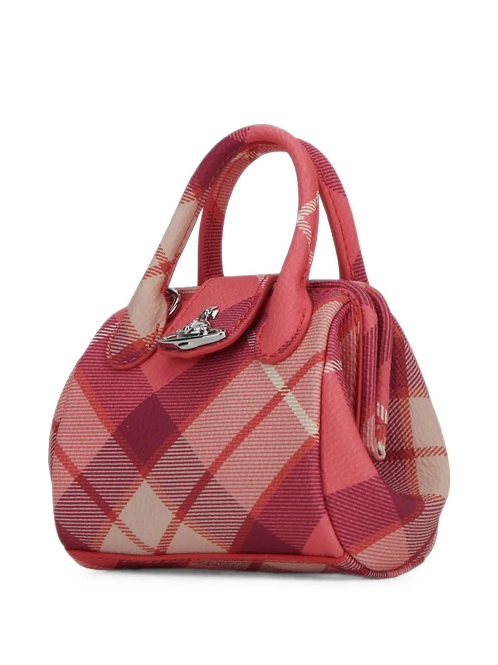 Vivienne Westwood mini Pamela checked tote bag Roze