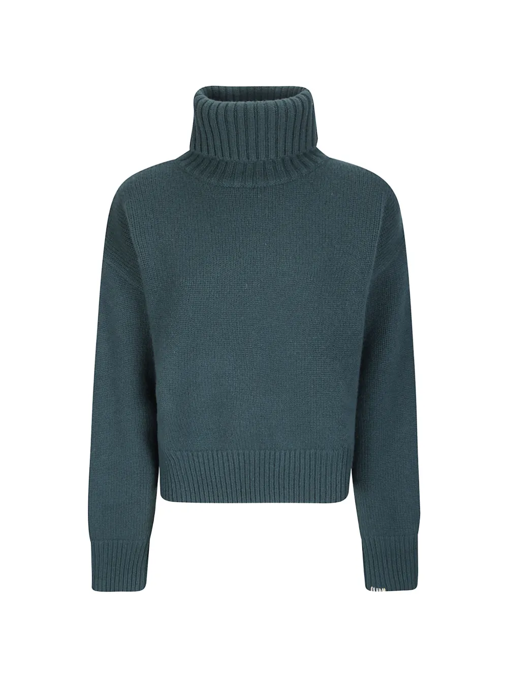 Extreme cashmere Crop Xtra roll-neck cropped sweater Groen