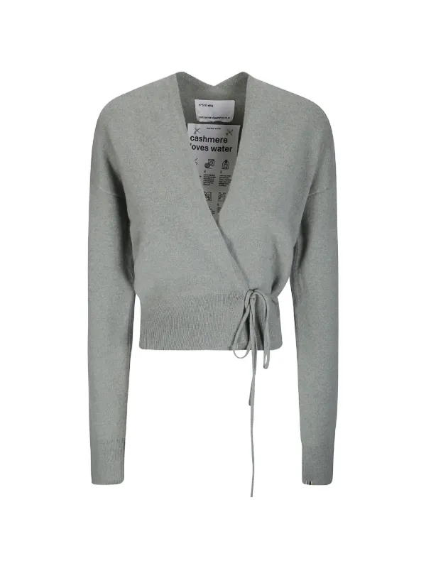 Extreme Cashmere Ella Wrap Cardigan in Grey