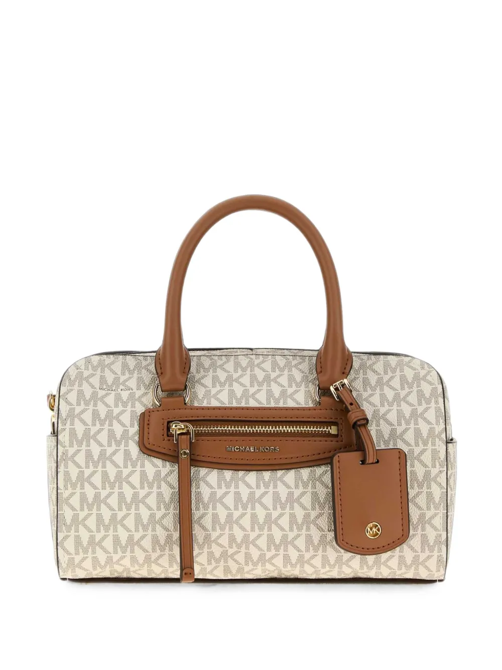 Michael Michael Kors Jet Set Travel extra-small signature logo duffel crossbody bag - Tons neutres