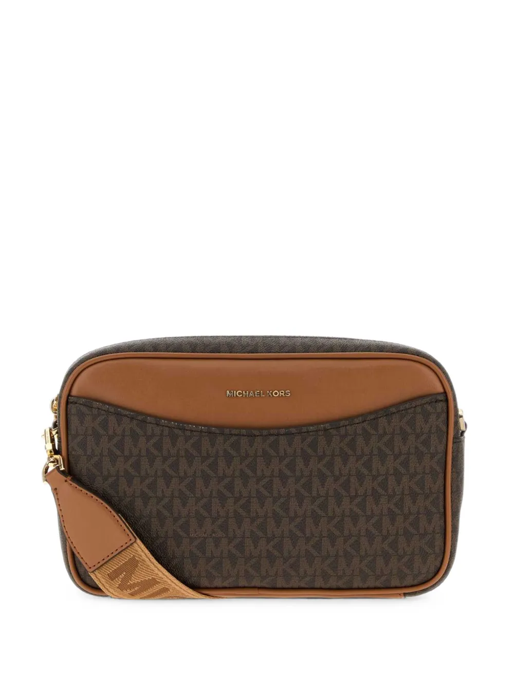 Michael Michael Kors Bev large signature logo crossbody bag - Marrone