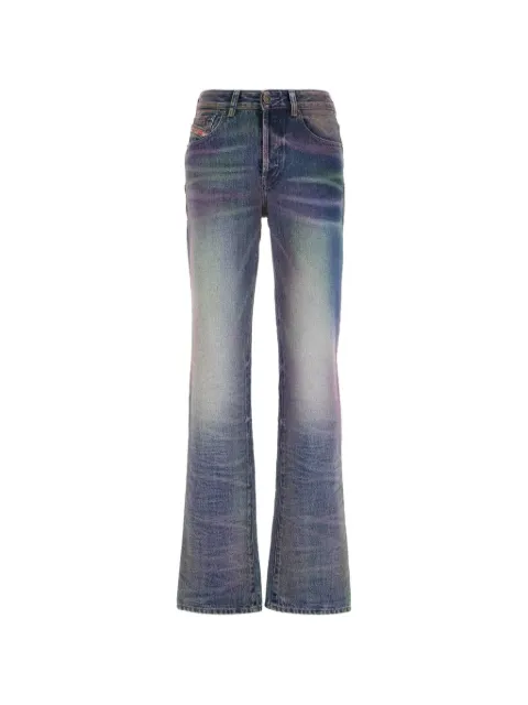 Diesel jeans rectos con efecto desgastado
