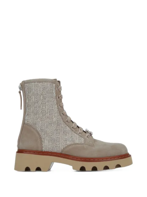 Roger Vivier Viv Rangers cable-knit ankle boots