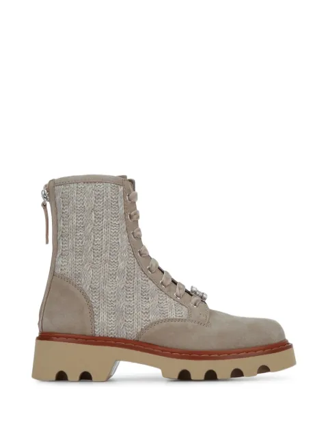 Roger Vivier Viv Rangers cable-knit ankle boots