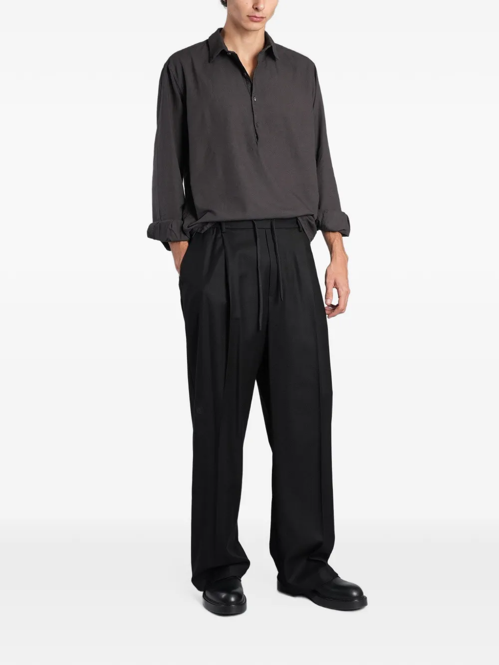 Barena Pavan S button-up popover shirt Bruin