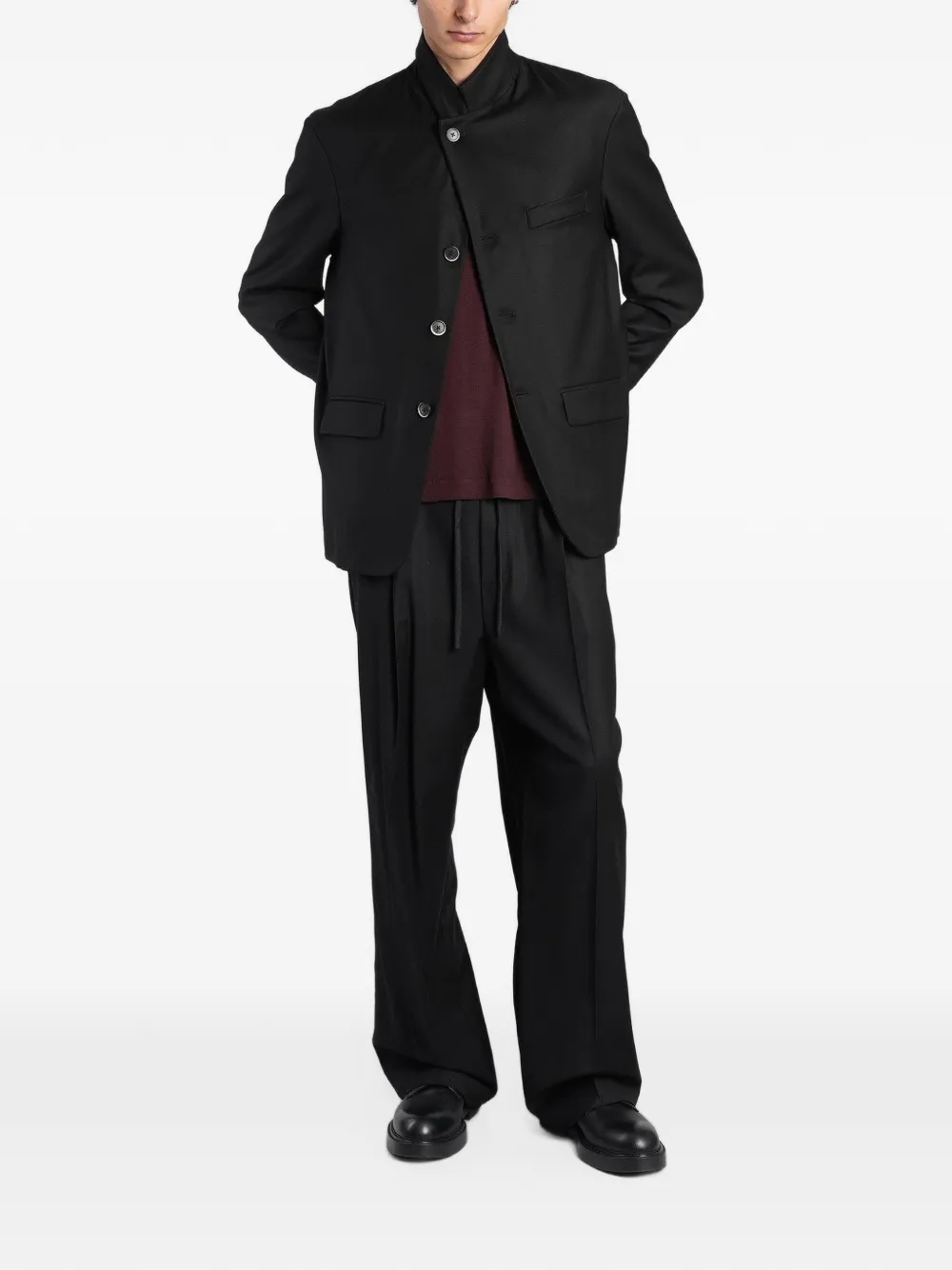 Barena Zener notched-lapels blazer Zwart