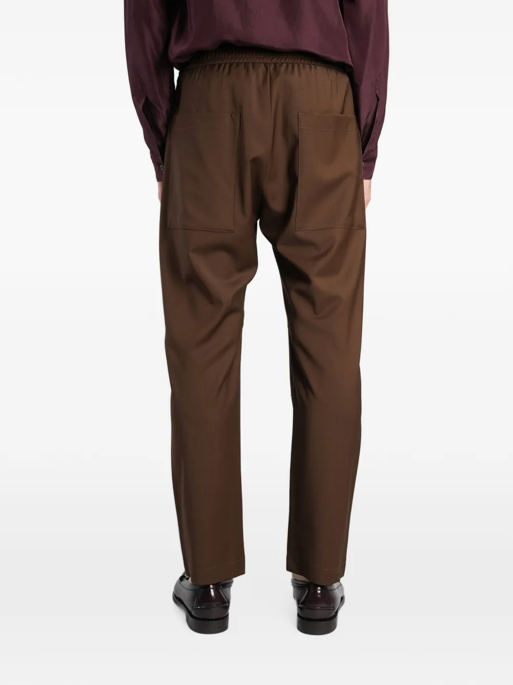 Barena Bativoga elasticated-waist patch-pocket trousers Bruin