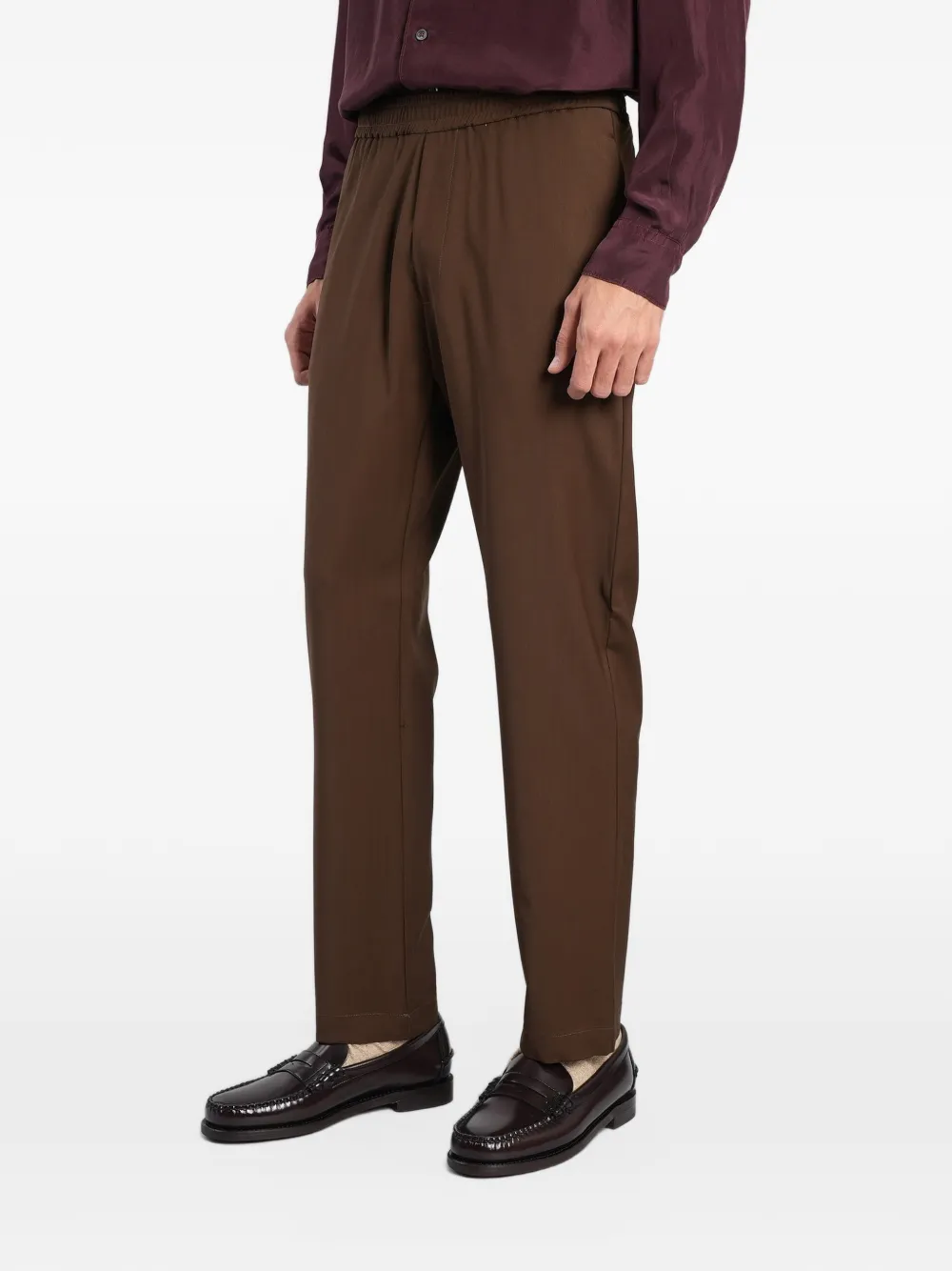 Barena Bativoga elasticated-waist patch-pocket trousers Bruin