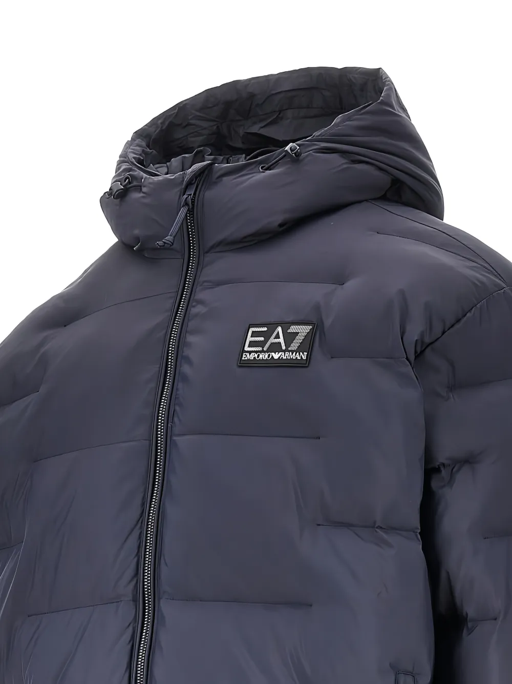 Ea7 Emporio Armani Gewatteerd jack met logopatch Blauw