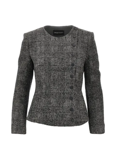 Emporio Armani blazer con botones y motivo de cuadros príncipe de Gales