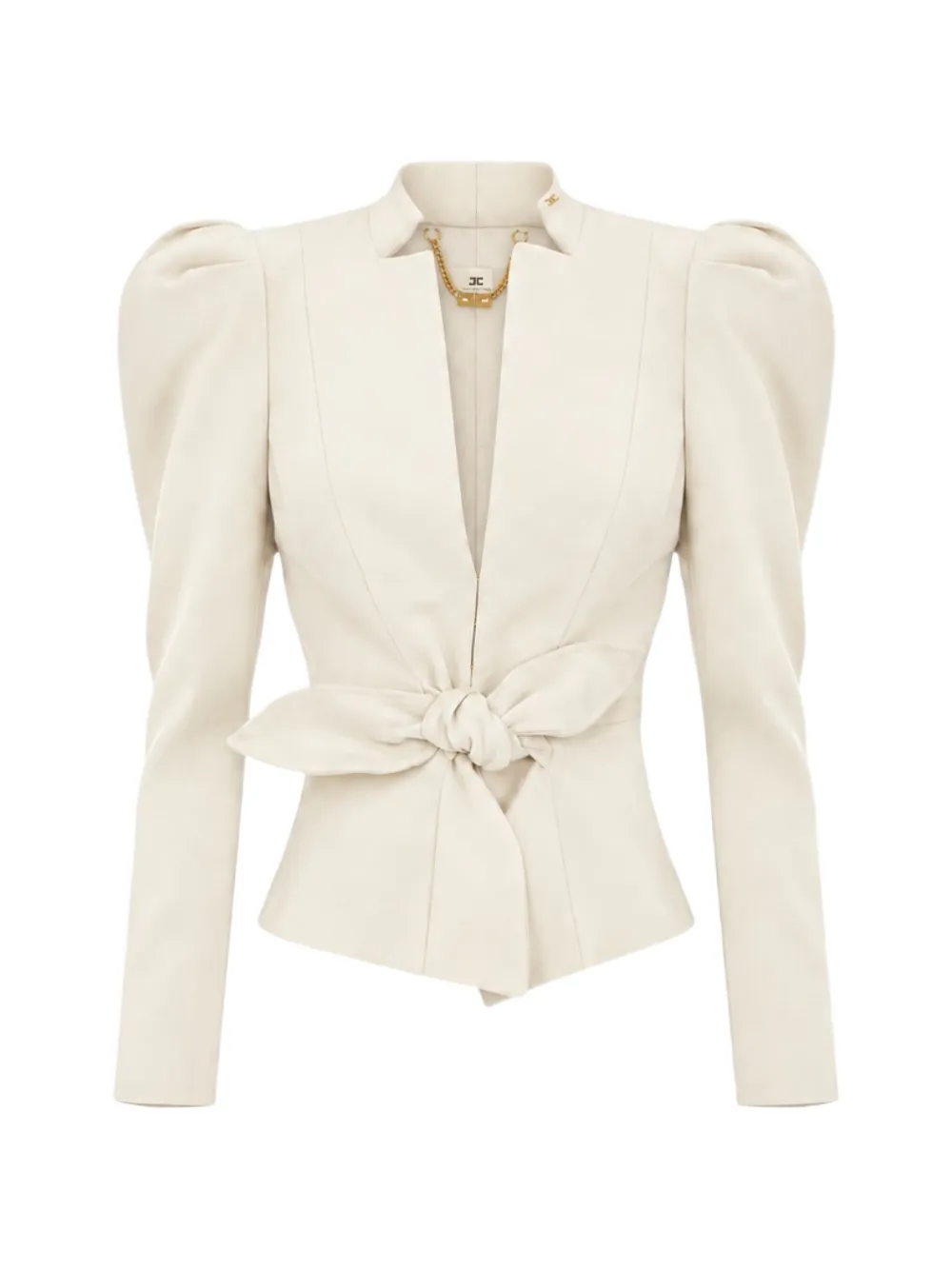 Elisabetta Franchi lightweight crêpe jacket with bow