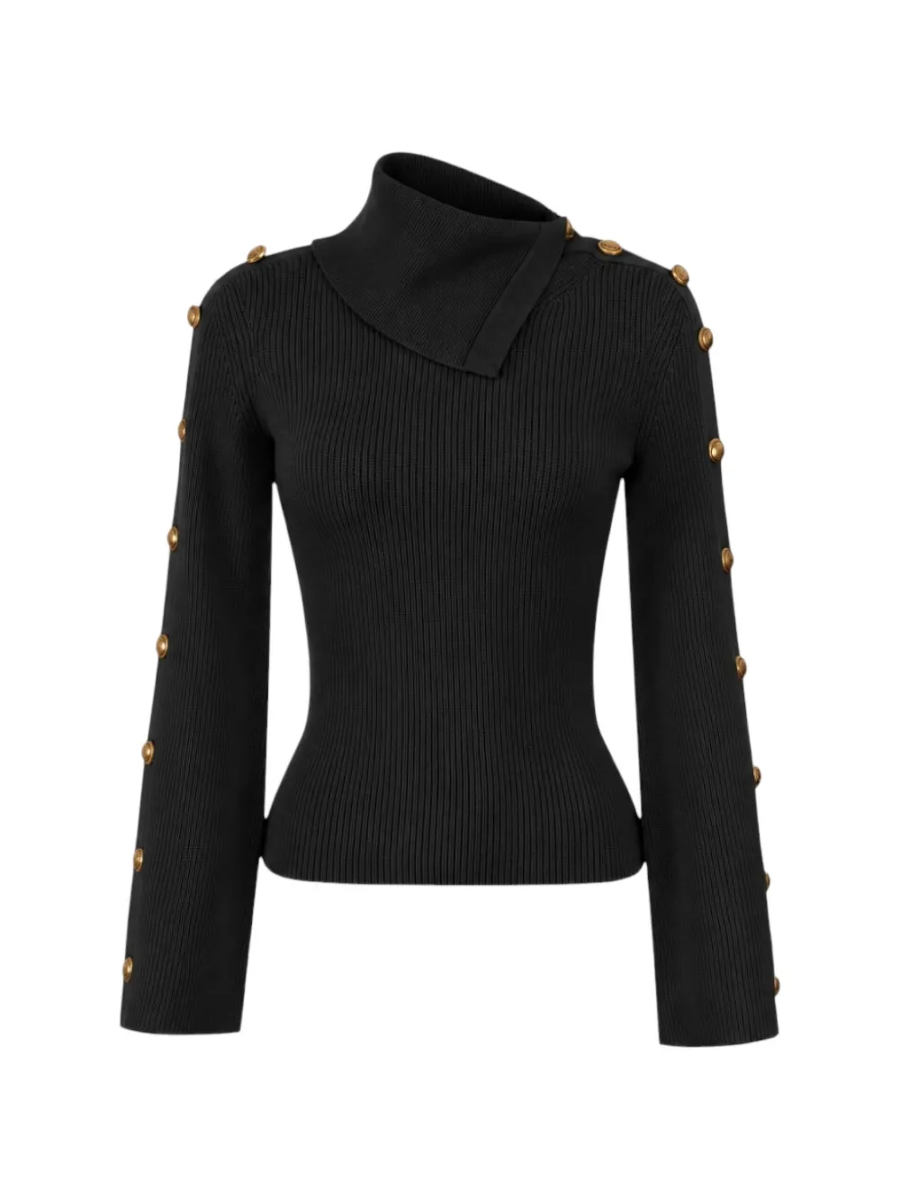Elisabetta Franchi knit pullover with jewel buttons - Noir