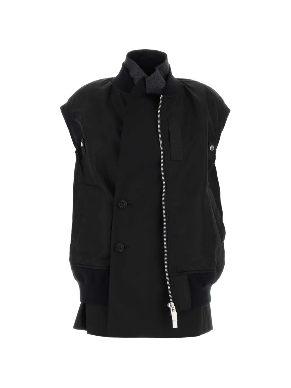 sacai hybrid sleeveless gilet