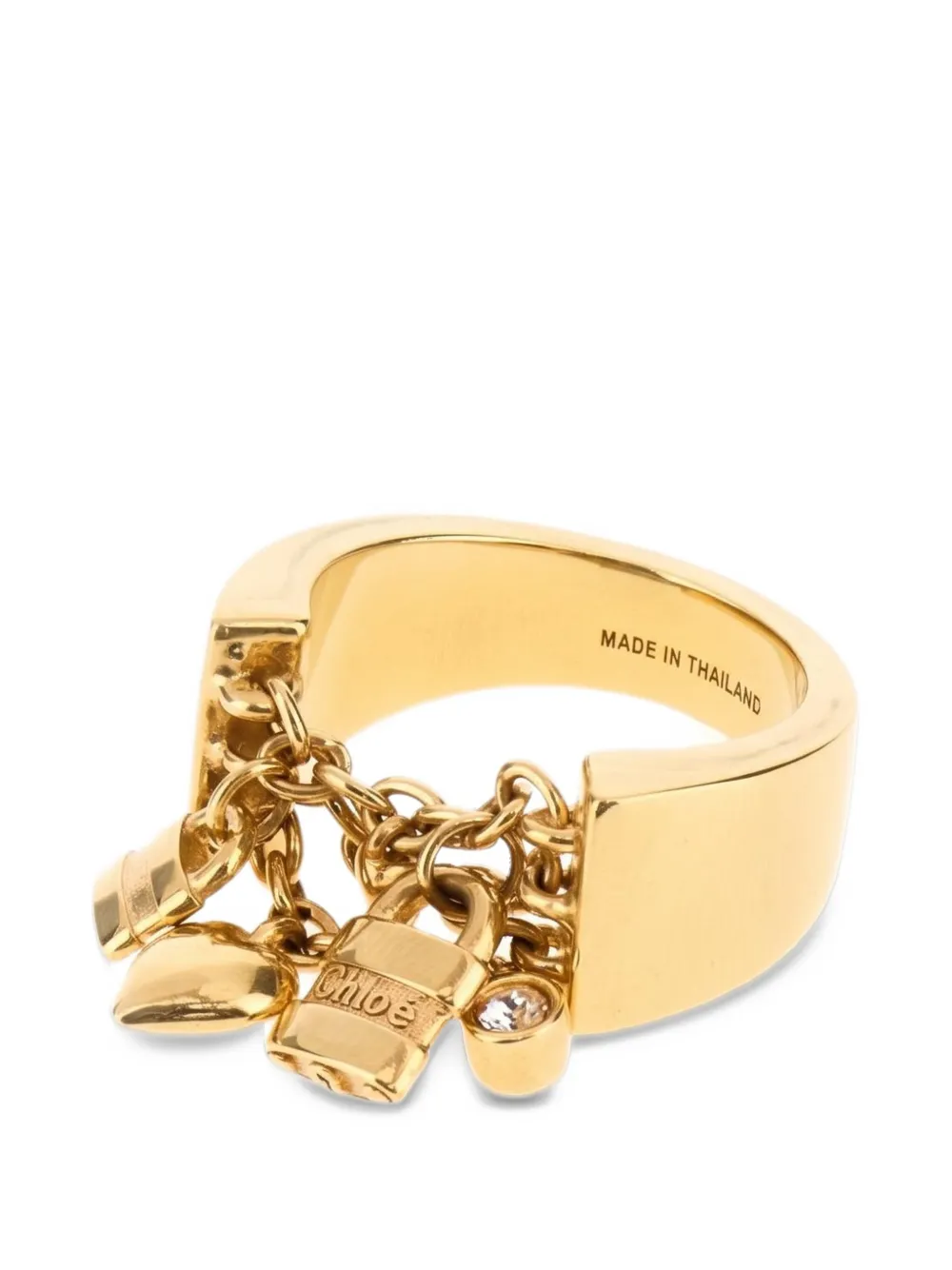 Chloé Mini Paddington charm-detail ring - Oro