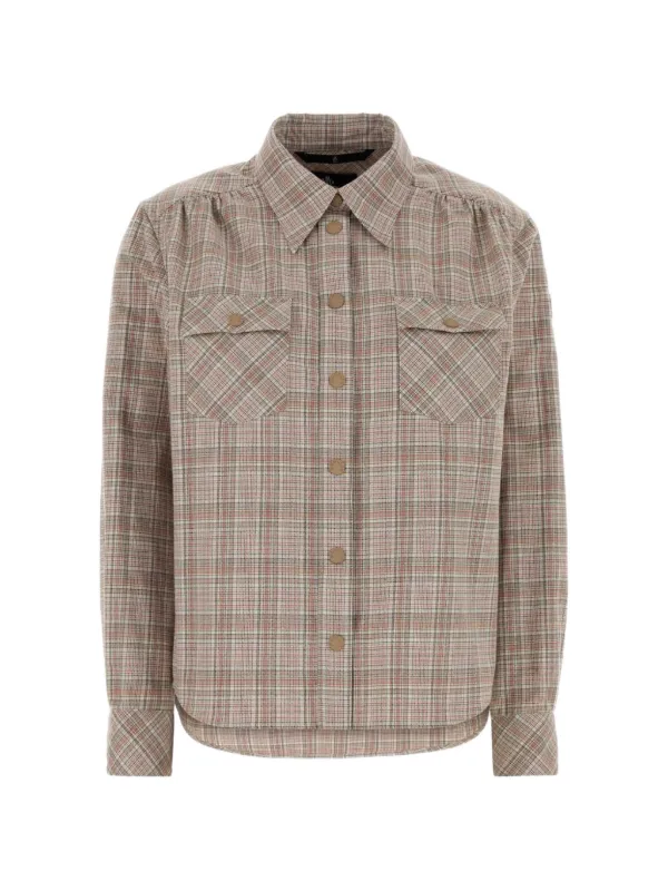 Moncler Grenoble Check Flannel Shirt in Pink