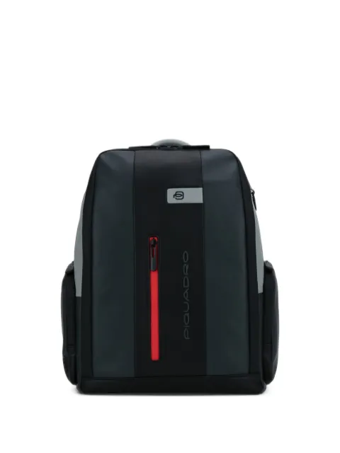 PIQUADRO logo-print leather backpack