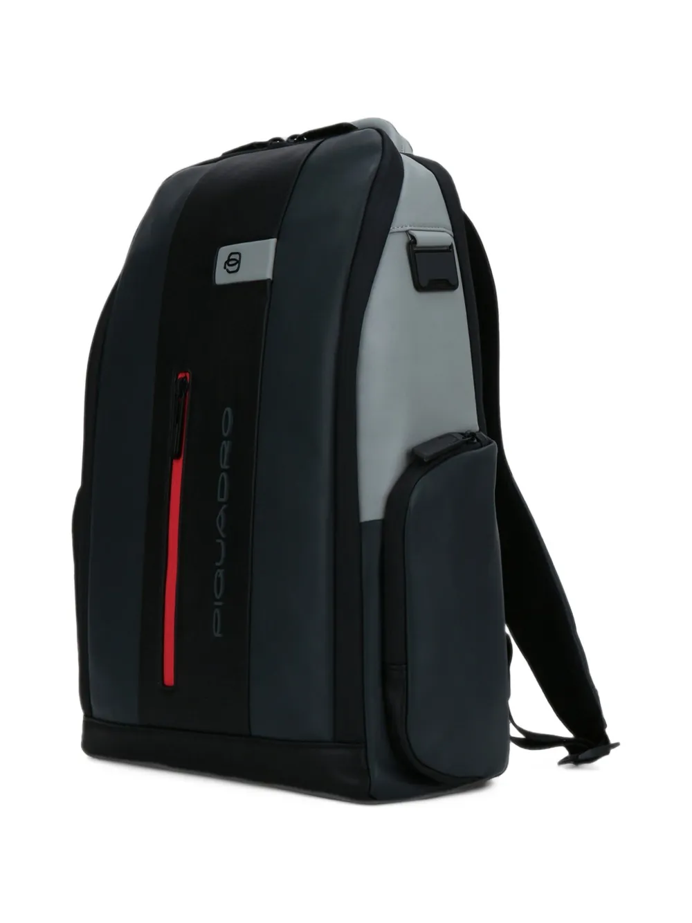 PIQUADRO logo-print leather backpack Groen