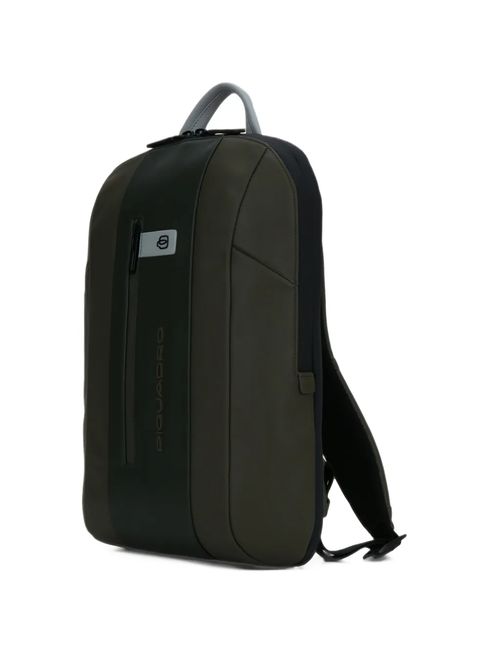 PIQUADRO logo-print panelled backpack Groen