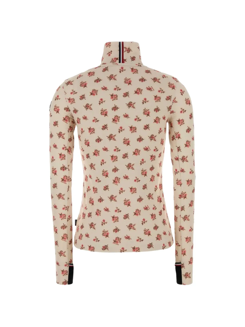Moncler Grenoble Basislaag met bloemen-print en hoge hals Beige