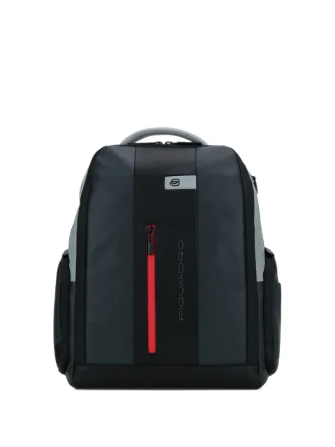 PIQUADRO logo-print leather backpack