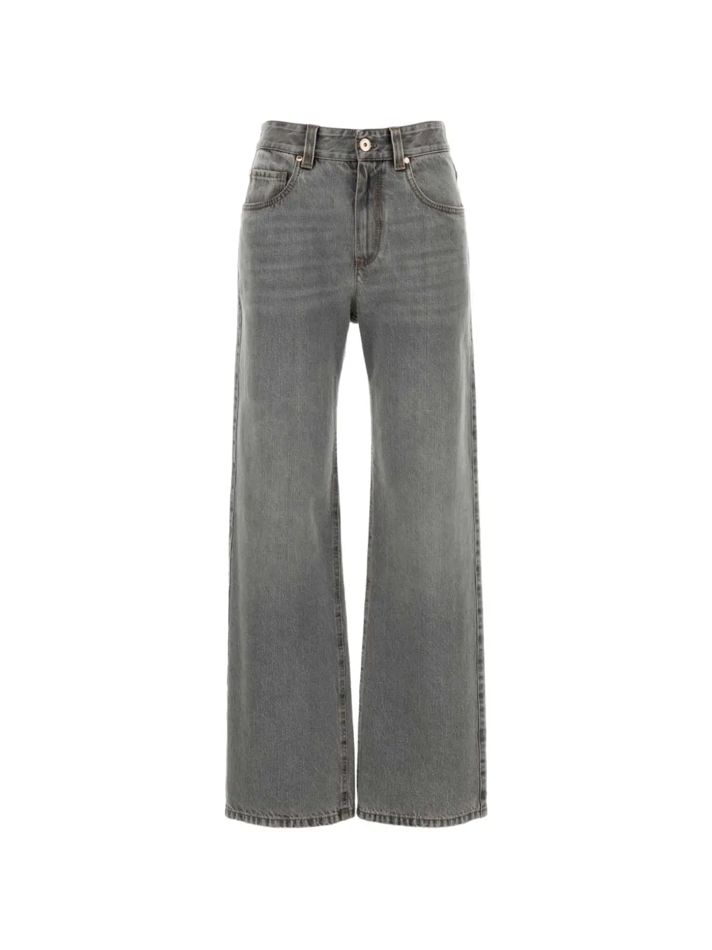Brunello Cucinelli washed straight-leg jeans - Grigio