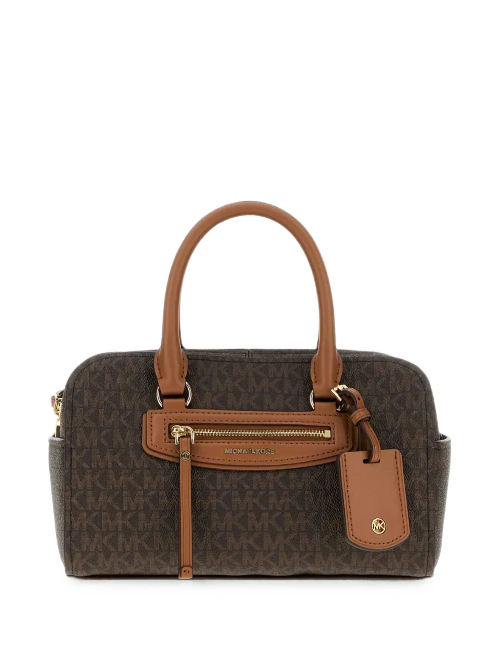 Michael Michael Kors Jet Set Travel extra-small signature logo duffel crossbody bag - Marron