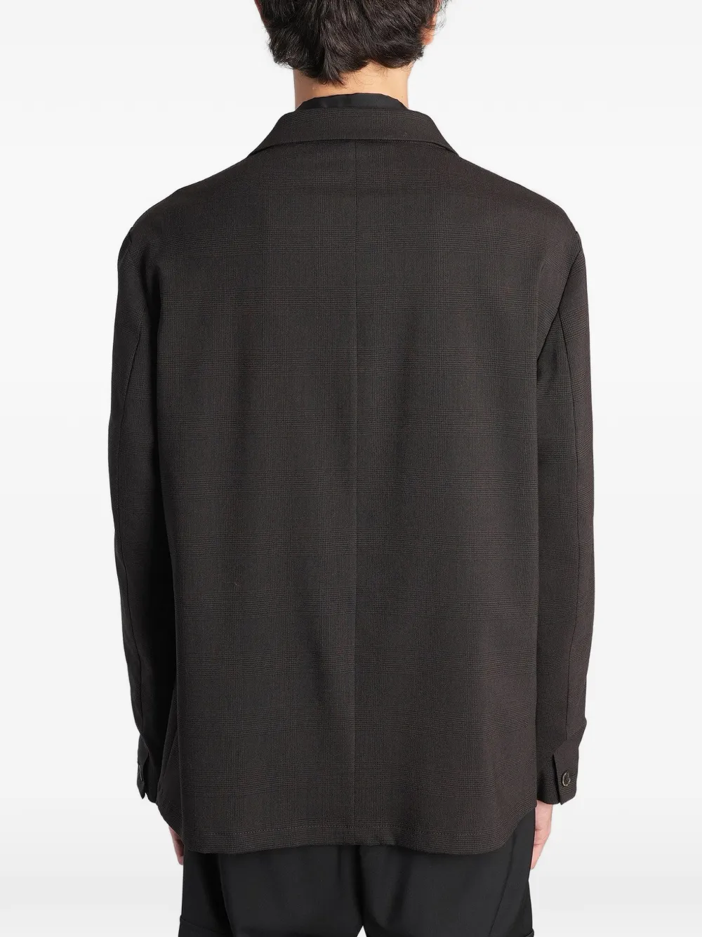 Barena check-pattern patch-pocket shirt jacket Bruin