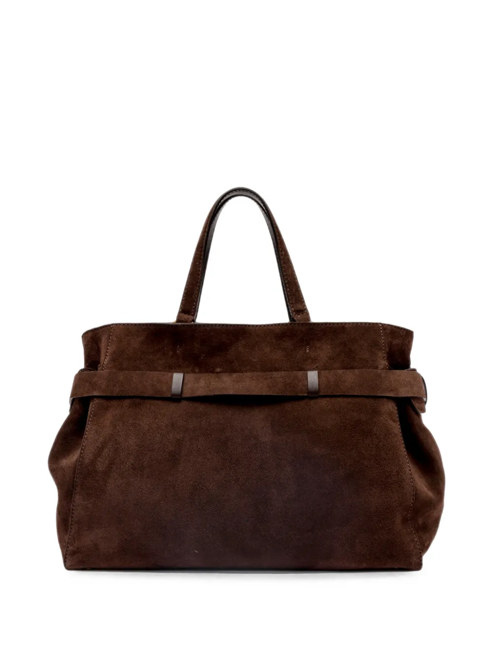 GIANNI CHIARINI large Miranda suede belted shoulder bag Bruin