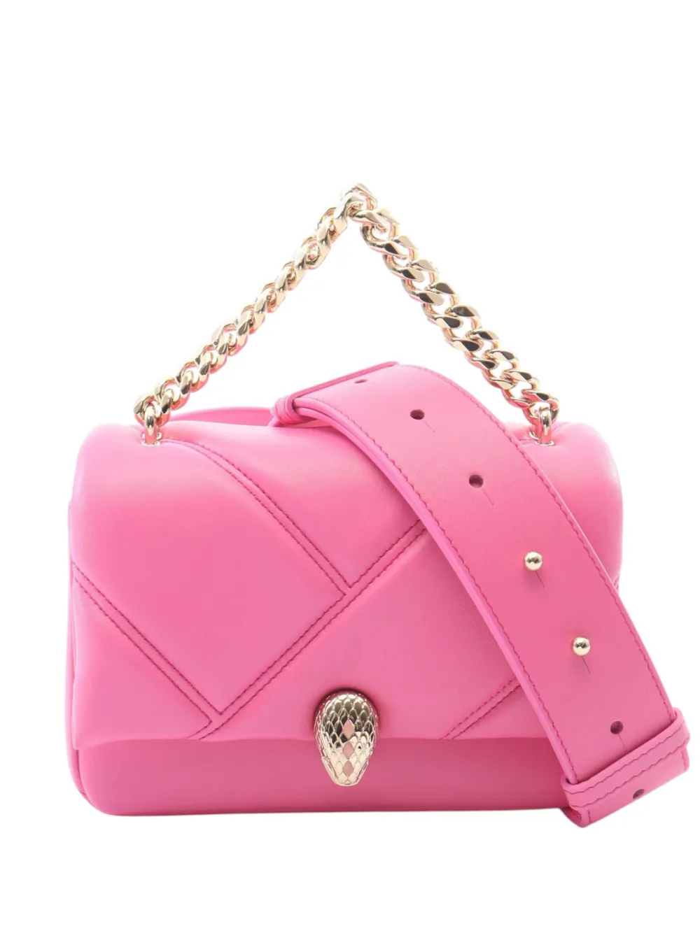 Pre-owned Bvlgari 2010-2026 Mini Serpenti Cabochon Shoulder Bag In Pink