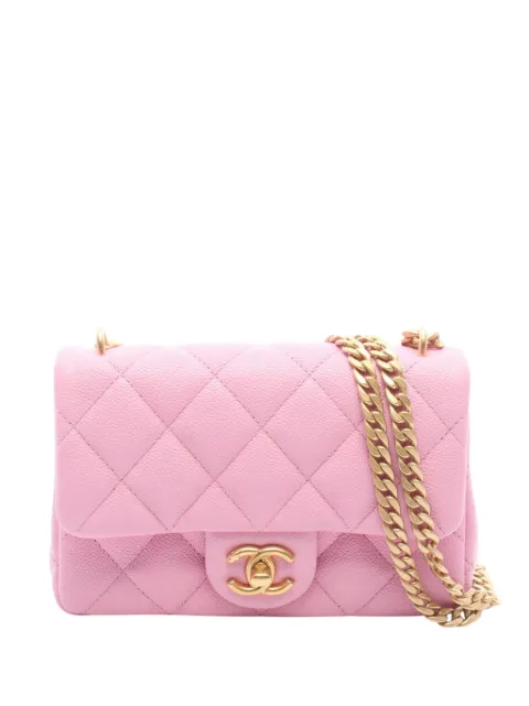 CHANEL Pre-Owned bolsa crossbody Sweetheart Flap mini de piel caviar capitonada 2021-2026