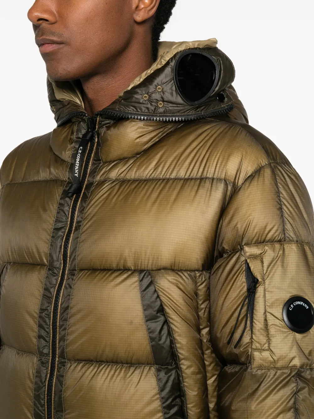 C.P. Company Goggle-detail padded jacket Groen