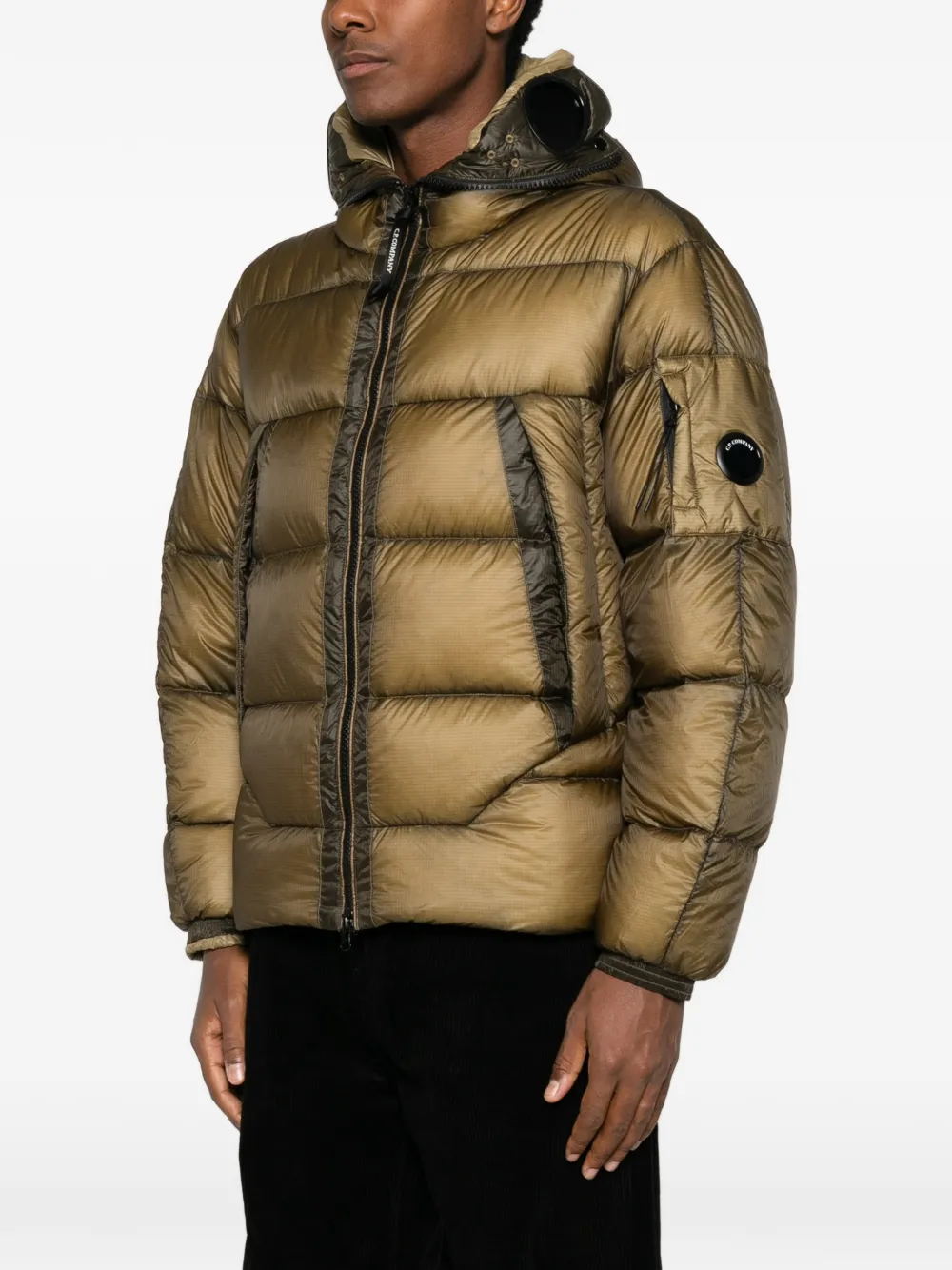 C.P. Company Goggle-detail padded jacket Groen