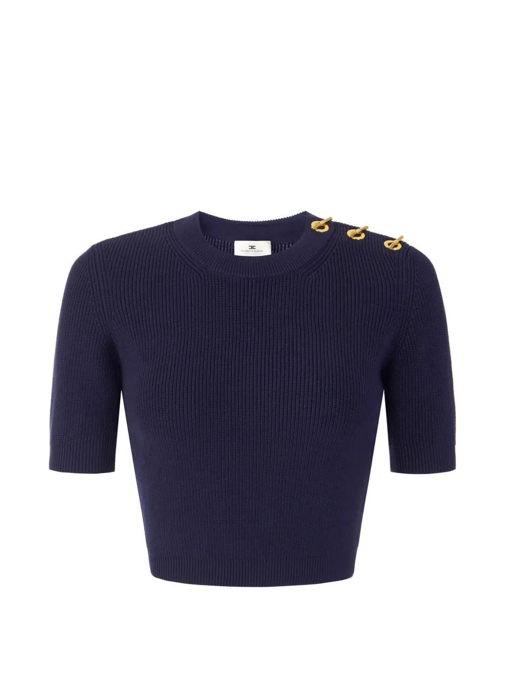 Elisabetta Franchi knit top with jewel details