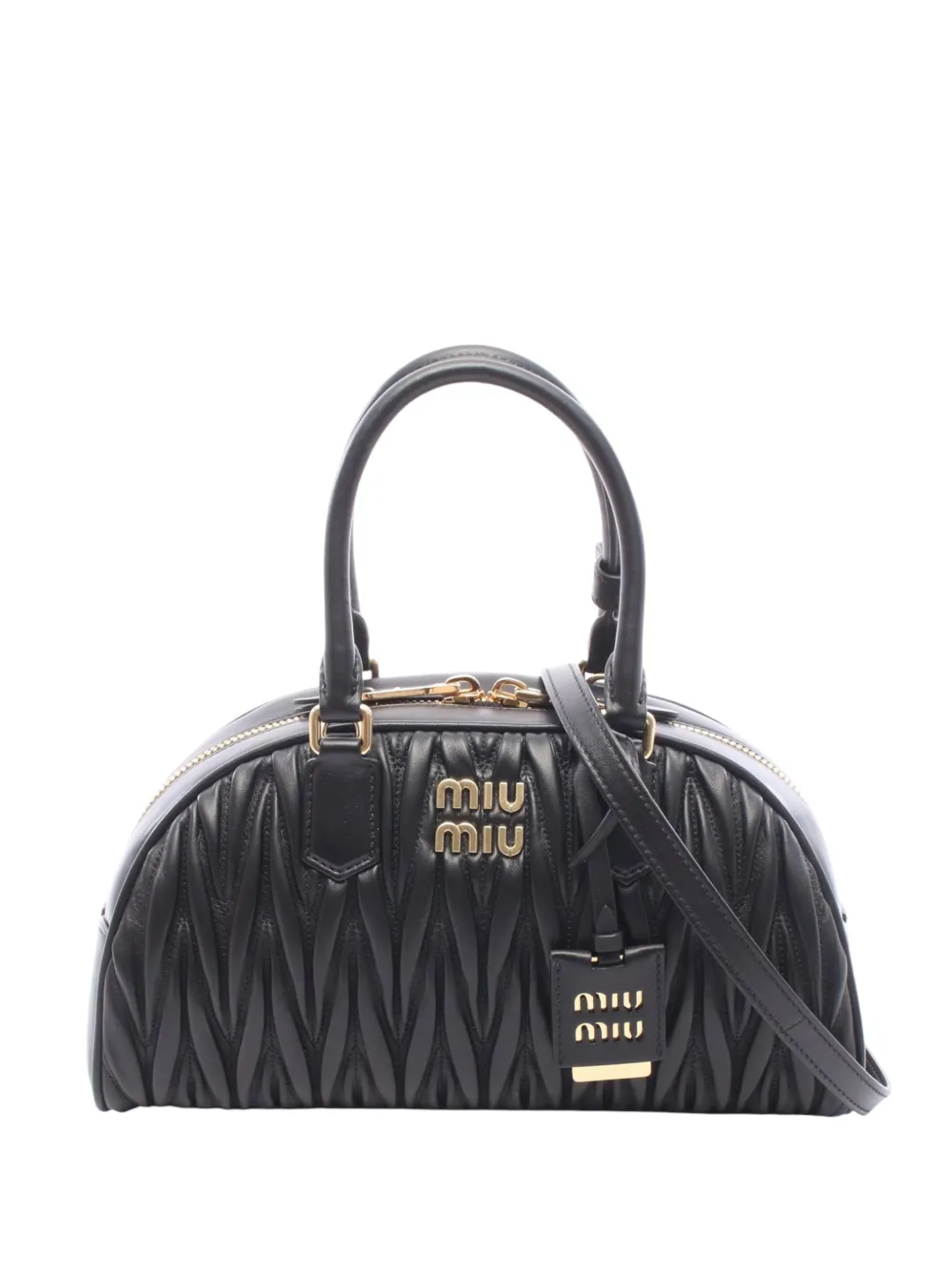 Miu Miu Pre-Owned sac à main Matelassé Nappa Arcadie (2010-2026) - Noir Miu Miu Pre-Owned sac à main Matelassé Nappa Arcadie (2010-2026) - Noir
