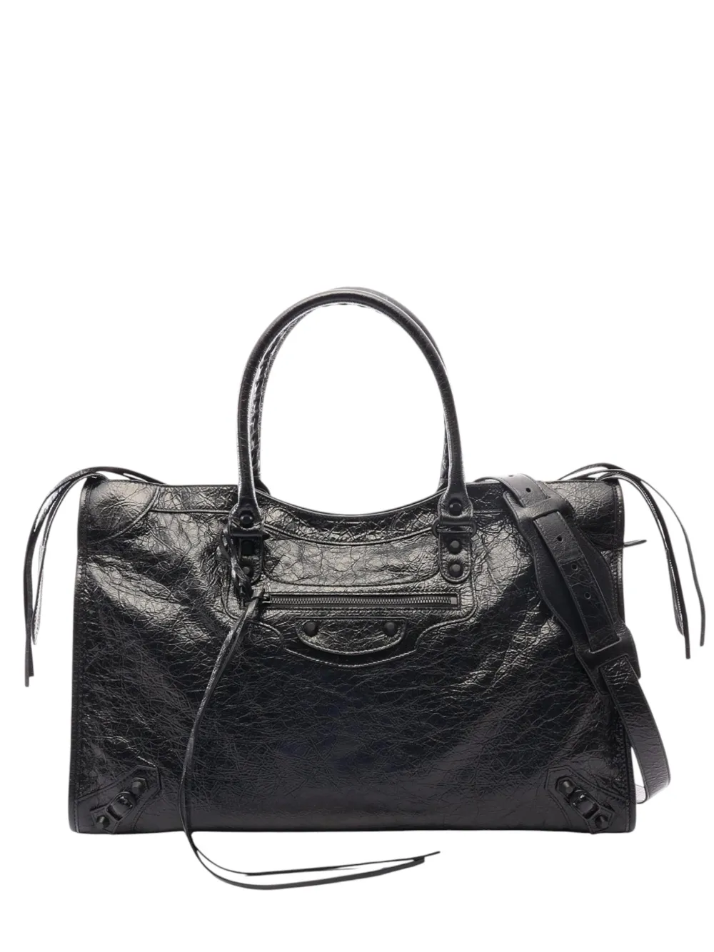 Balenciaga Pre-Owned sac à main Large Lambskin Le City (2010-2026) - Noir