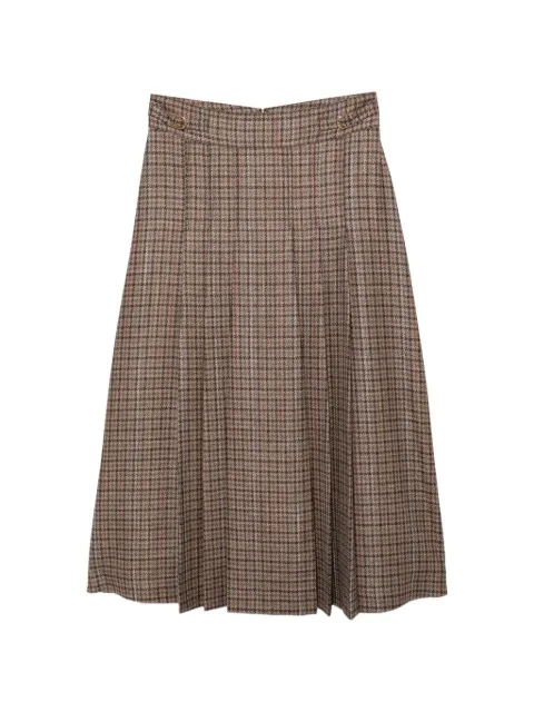 Gabriela Hearst check pleated skirt