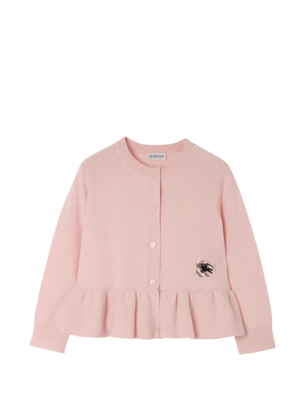 Burberry Kids logo-detail cardigan - Rose Burberry Kids logo-detail cardigan - Rose