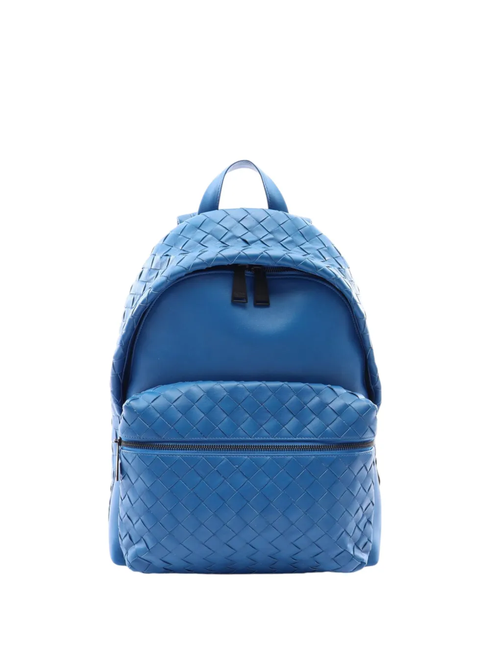 Bottega Veneta Pre-Owned sac à dos en cuir Intrecciato (2012-2025) - Bleu Bottega Veneta Pre-Owned sac à dos en cuir Intrecciato (2012-2025) - Bleu