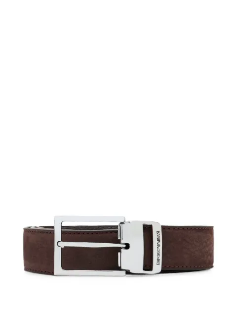 Emporio Armani logo-engraved buckle belt