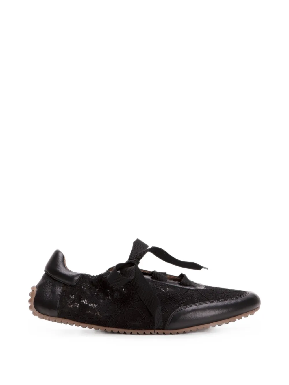 Odissi Cass Lace-panel Trainers In Black