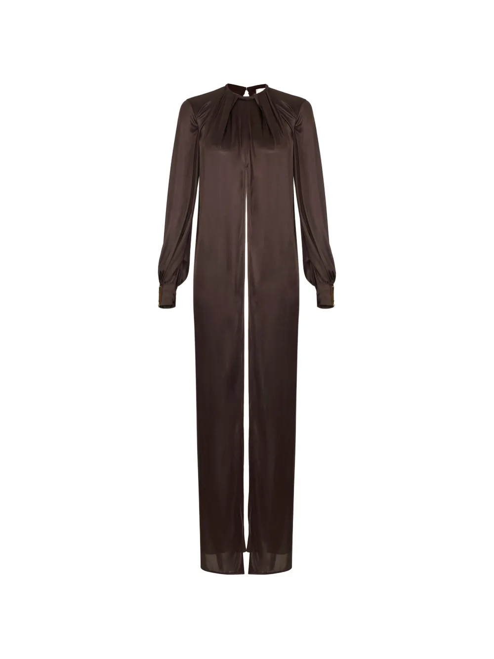 Elisabetta Franchi blouse in shiny jersey fabric - Marrone